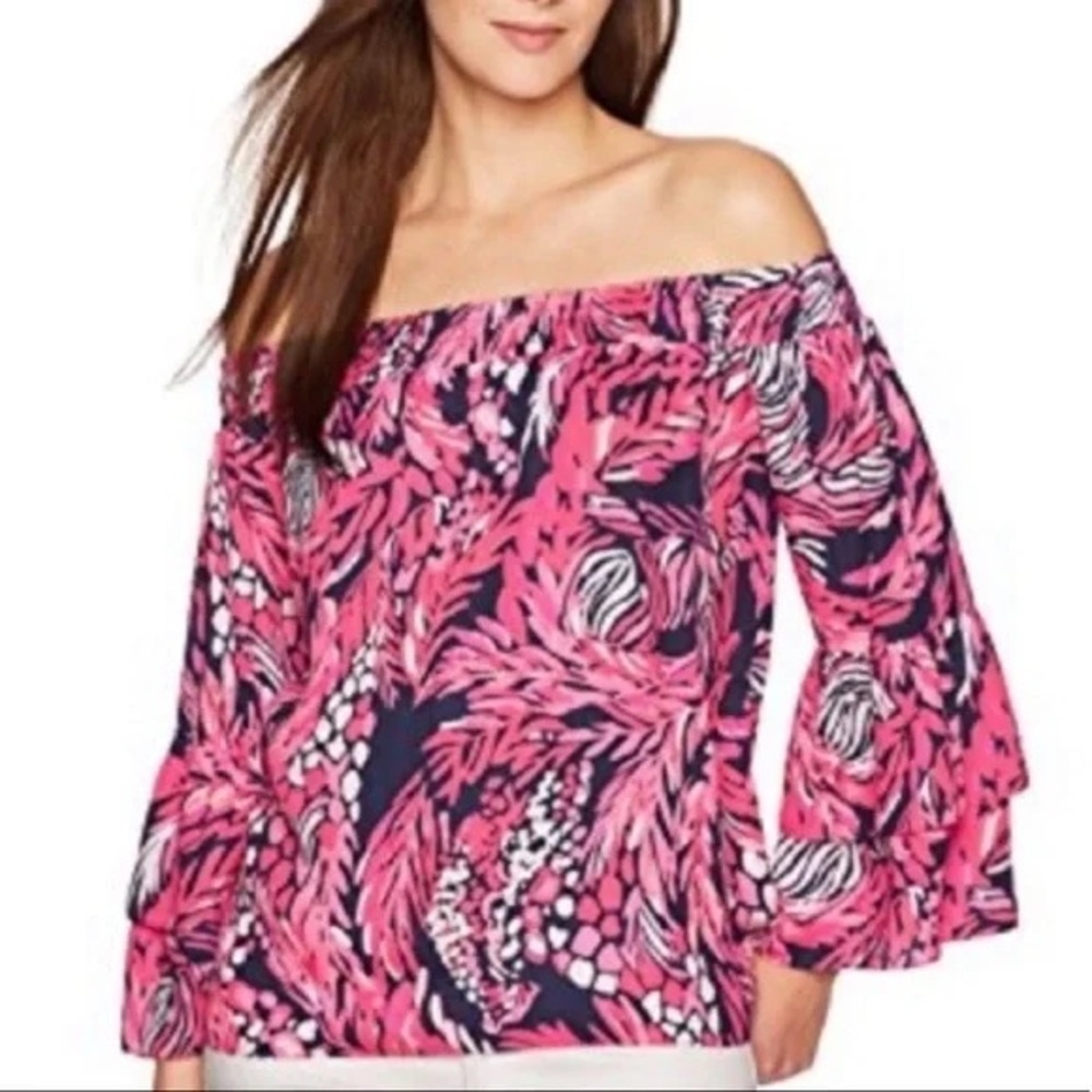 Lilly Pulitzer Off Shoulder Blouse